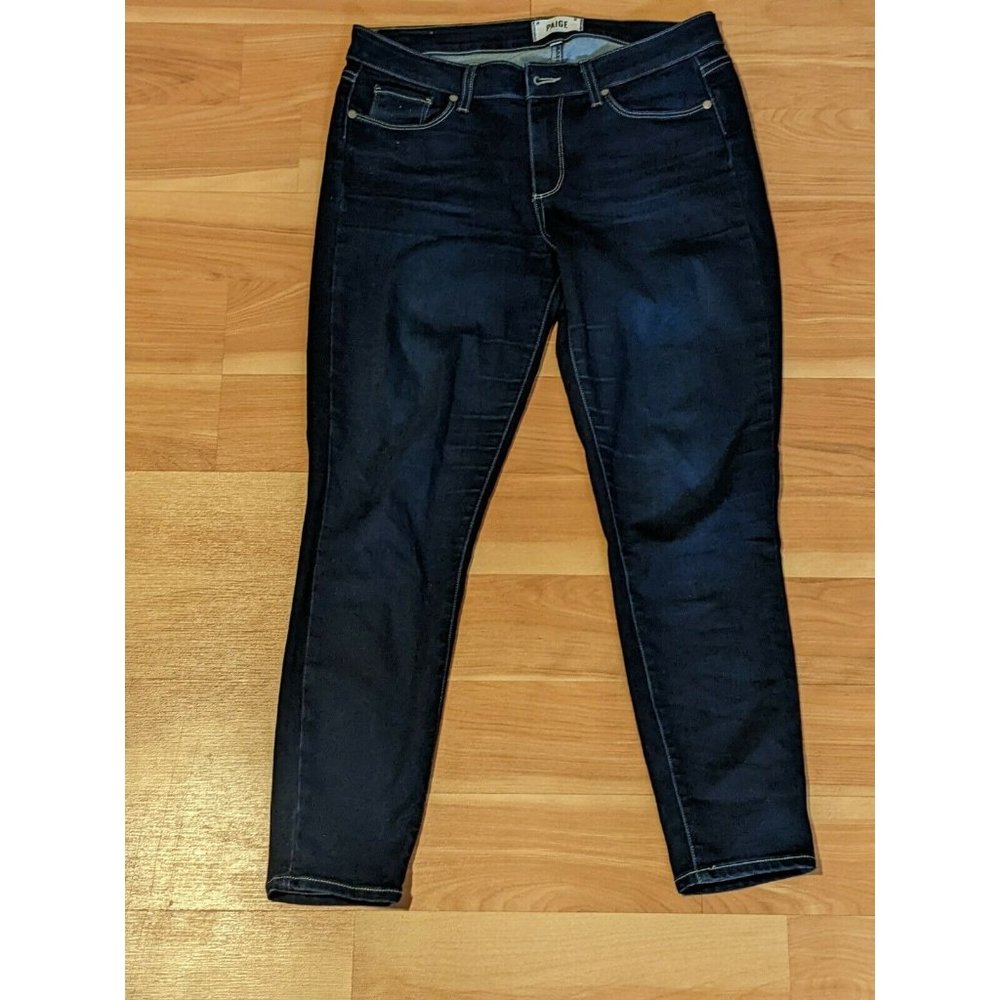 PAIGE Verdugo Women's Crop Stretch Jeans Size 30-Dark Wash